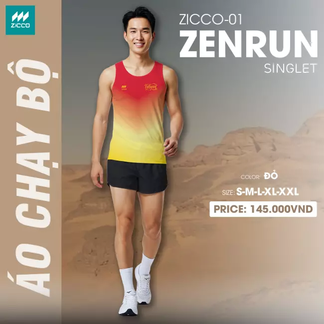 Áo chạy bộ sát nách - Zicco Zenrun