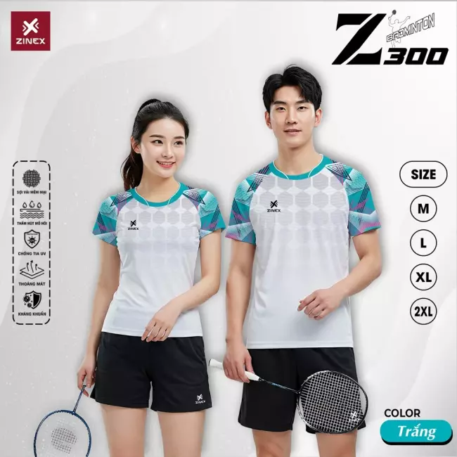 Áo cầu lông nam Zinex Z300